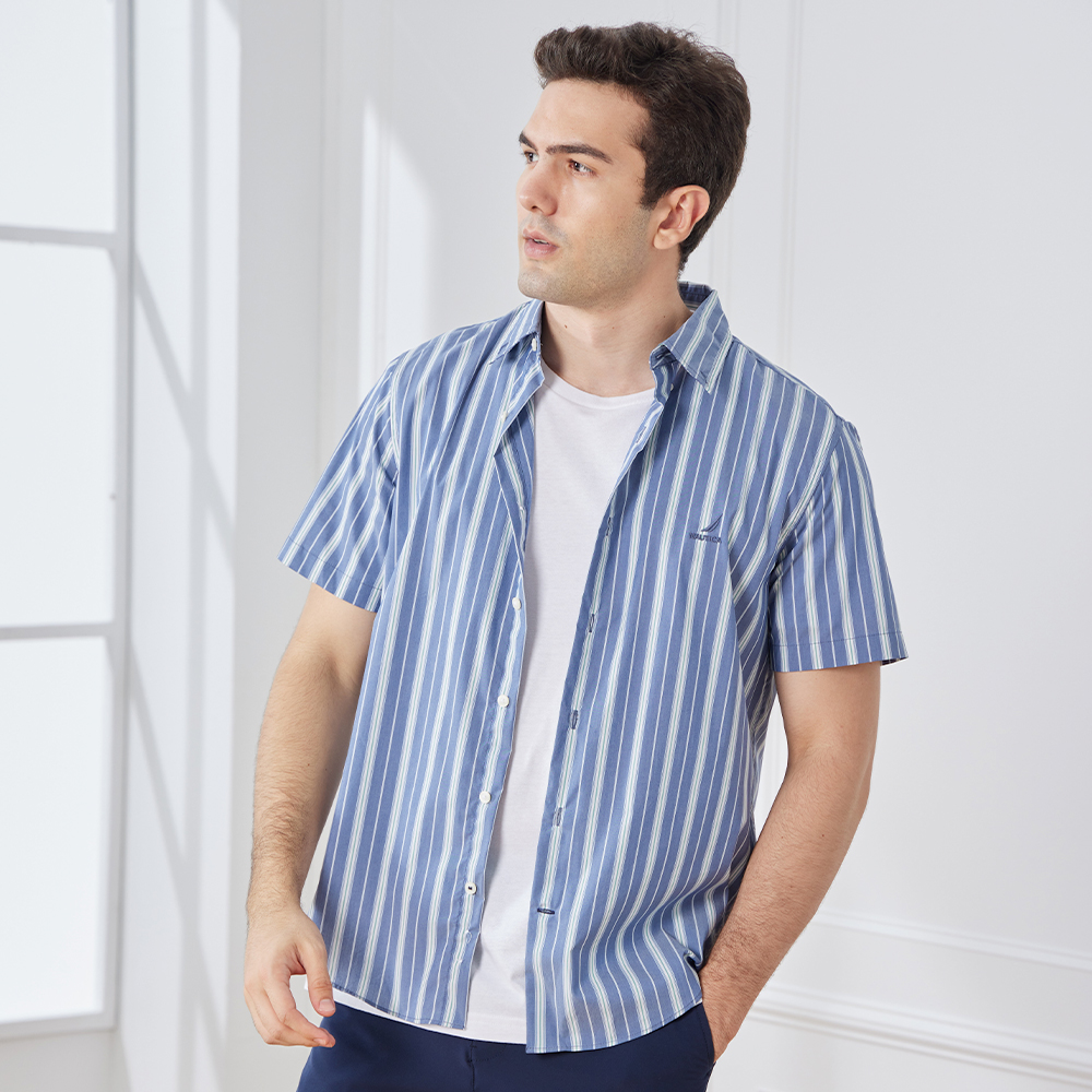 【NAUTICA】男裝極簡品牌LOGO長袖T恤(海軍藍) 歷史價格詳細信息