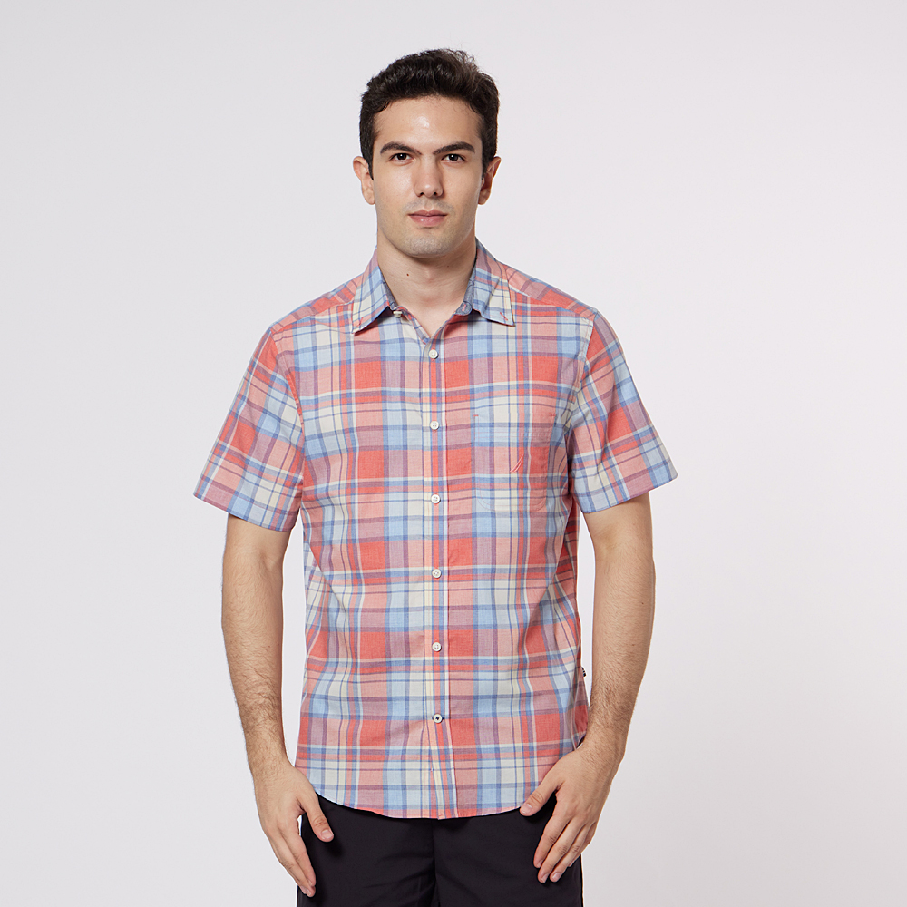 nautica 粉紅色白細紋長袖襯衫,尺寸:L,肩寬:47.5cm,純棉,少穿極新,降價大出清. 歷史價格詳細信息