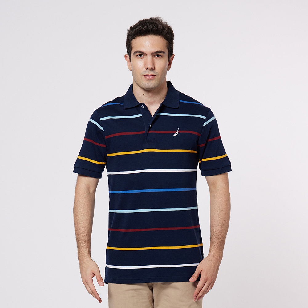 【NAUTICA】男裝 海洋風條紋長袖襯衫(藍) 歷史價格詳細信息
