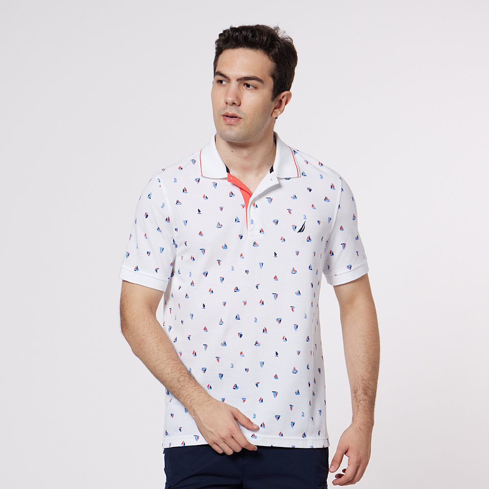 【NAUTICA】女裝 滿版帆船刺繡條紋短褲(藍色) 歷史價格詳細信息
