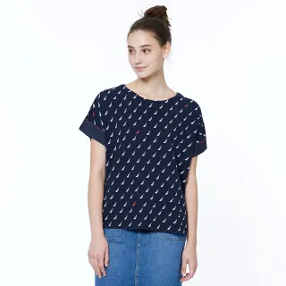 【NAUTICA】女裝 滿版帆船刺繡條紋短褲(藍色) 歷史價格詳細信息