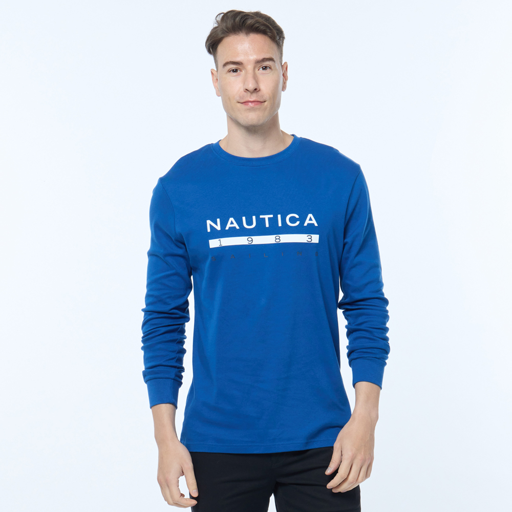 【NAUTICA】男裝 品牌LOGO印花長袖T恤(黑) 歷史價格詳細信息
