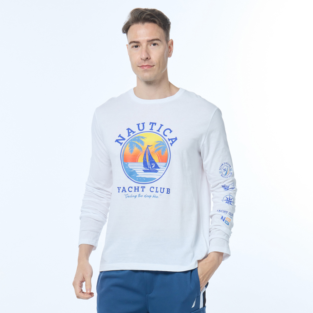 NAUTICA 風帆 男裝 純棉 短袖 素T 刺繡小LOGO上衣  黑色 / 深藍色 / 白色 歷史價格詳細信息