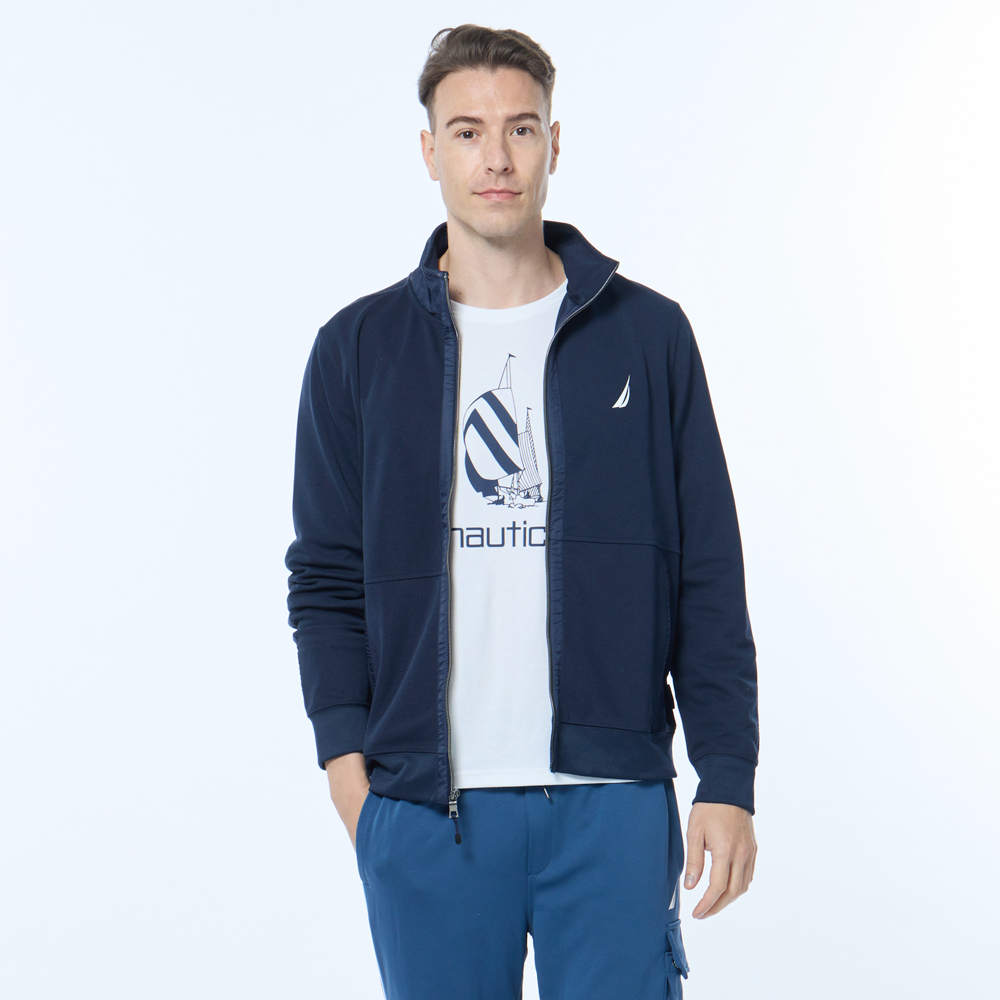 【NAUTICA】女裝撞色立領磨毛休閒外套(深藍) 歷史價格詳細信息