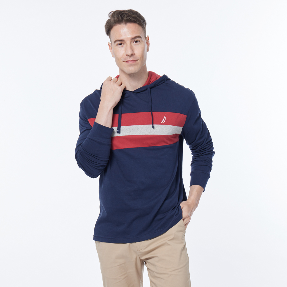 【NAUTICA】男裝撞色拼接時尚運動短褲(黑) 歷史價格詳細信息