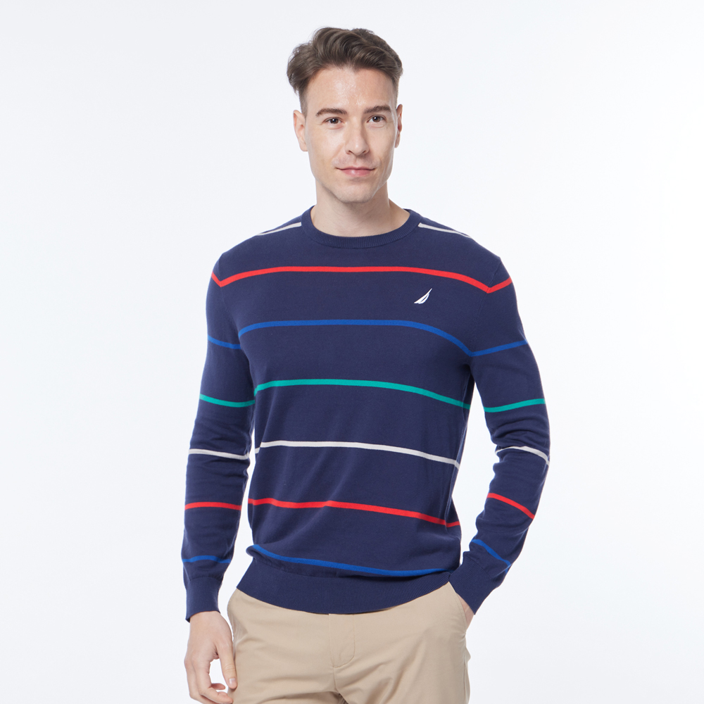 【NAUTICA】女裝 經典條紋V領長袖T恤(黑色) 歷史價格詳細信息