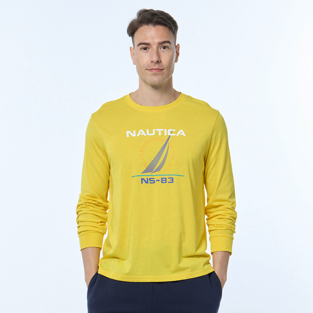 【NAUTICA】男裝 品牌LOGO小方格長袖POLO衫(深藍) 歷史價格詳細信息