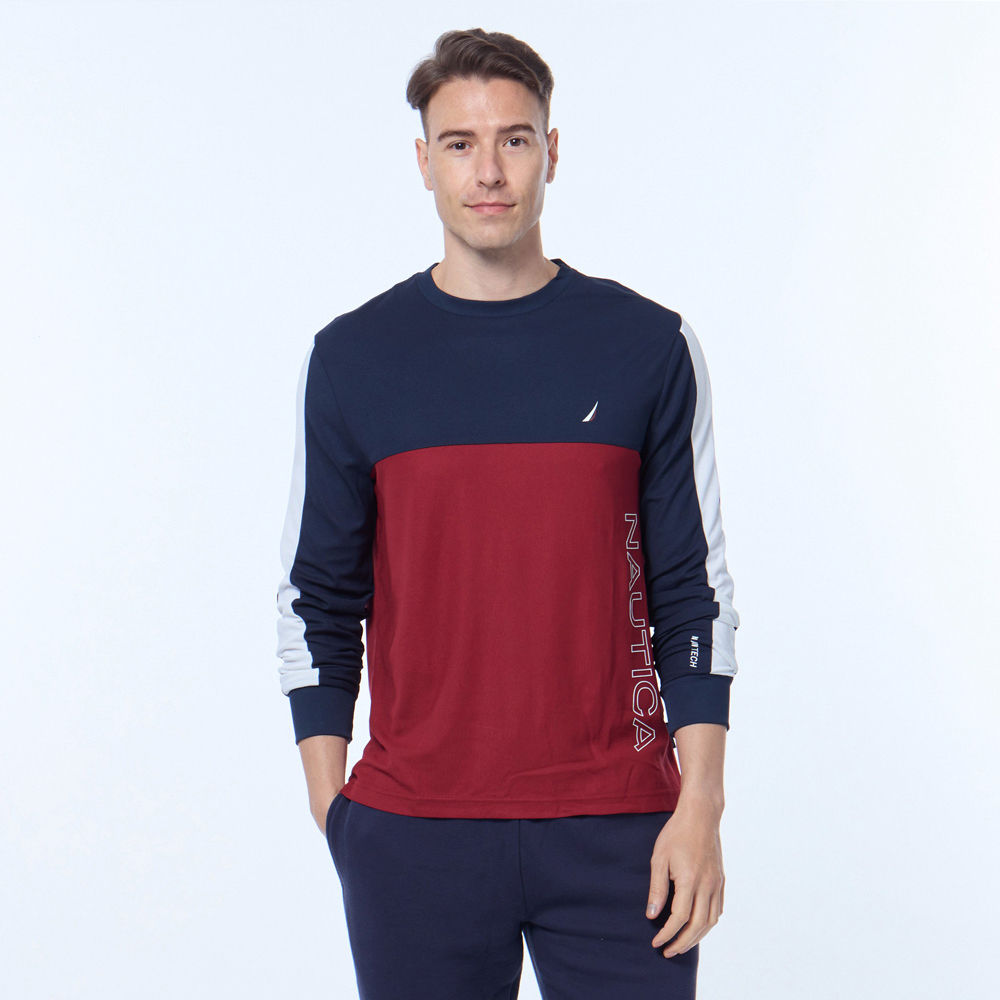 【NAUTICA】男裝 跳色拼接短袖POLO衫(深藍色) 歷史價格詳細信息