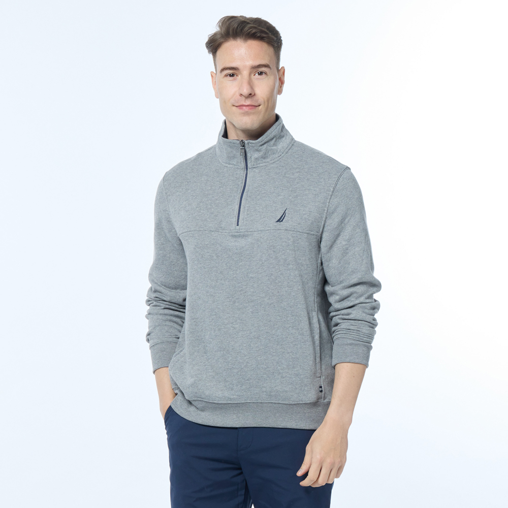 【NAUTICA】男裝 立領撞色刷毛長袖連帽T恤(藍) 歷史價格詳細信息