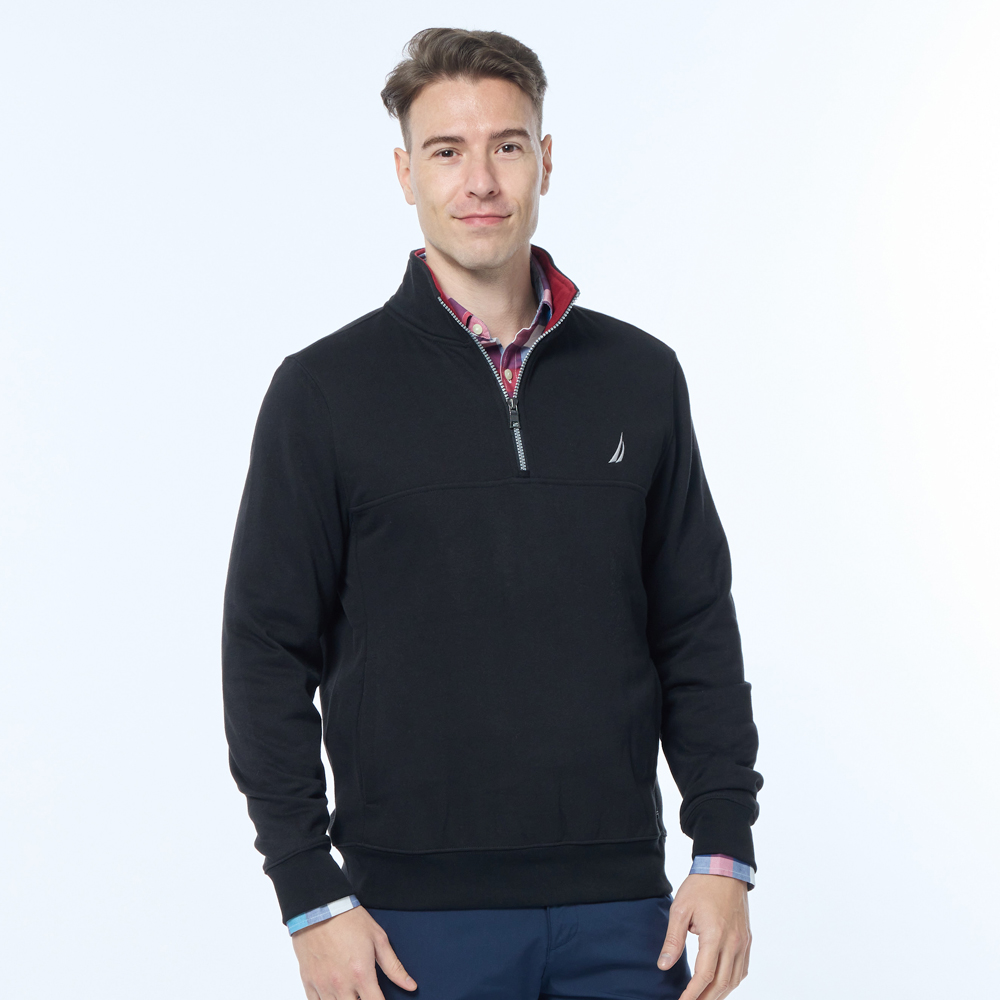 【NAUTICA】男裝 立領撞色刷毛長袖連帽T恤(藍) 歷史價格詳細信息