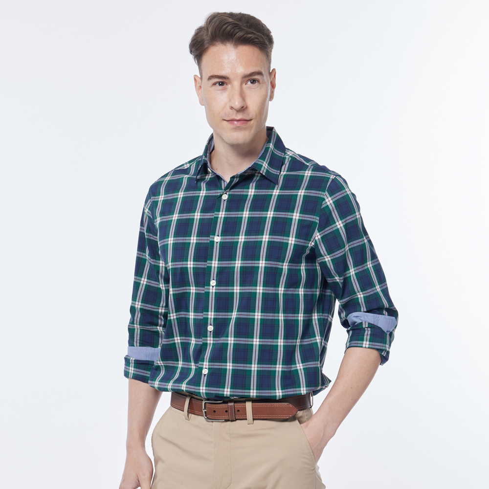 【NAUTICA】男裝 吸濕排汗簡約短袖襯衫(藍色) 歷史價格詳細信息