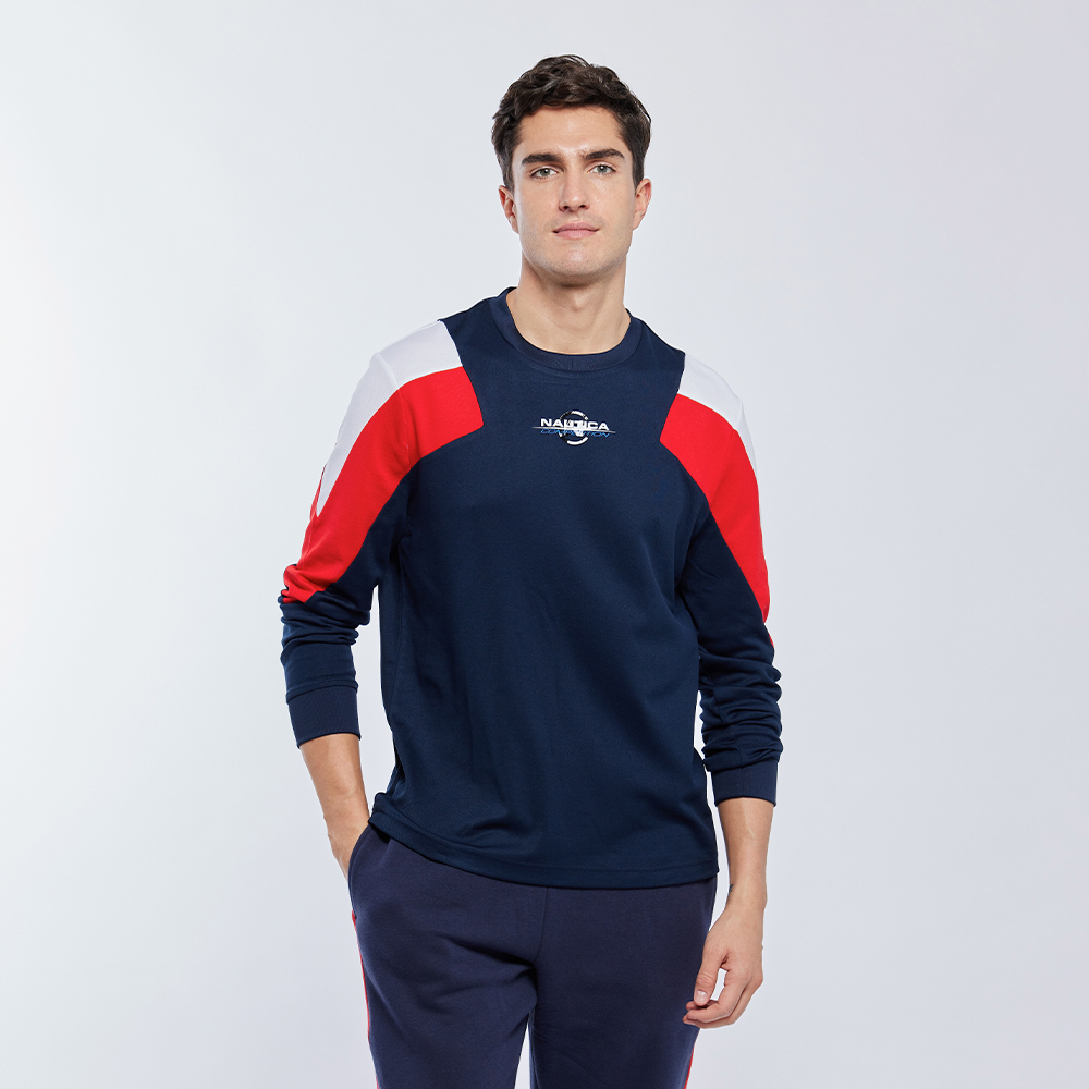 【NAUTICA】COMPETITION男裝立體品牌LOGO短袖T恤(深藍) 歷史價格詳細信息