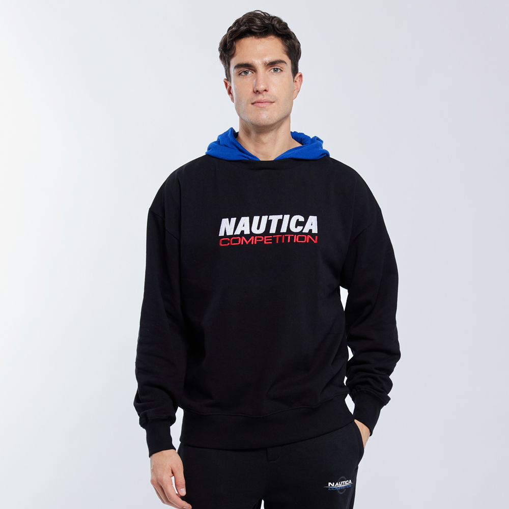 【NAUTICA】男裝　COMPETITION長條品牌LOGO休閒褲(藍) 歷史價格詳細信息