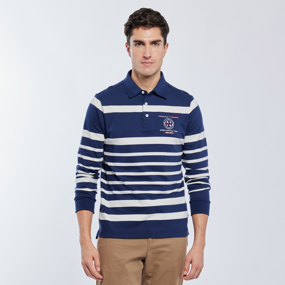 【NAUTICA】男裝 品牌文字LOGO印花大學T(卡其) 歷史價格詳細信息