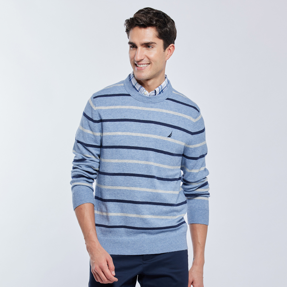 【NAUTICA】男裝 細緻滿版小魚印花長袖襯衫(深藍) 歷史價格詳細信息