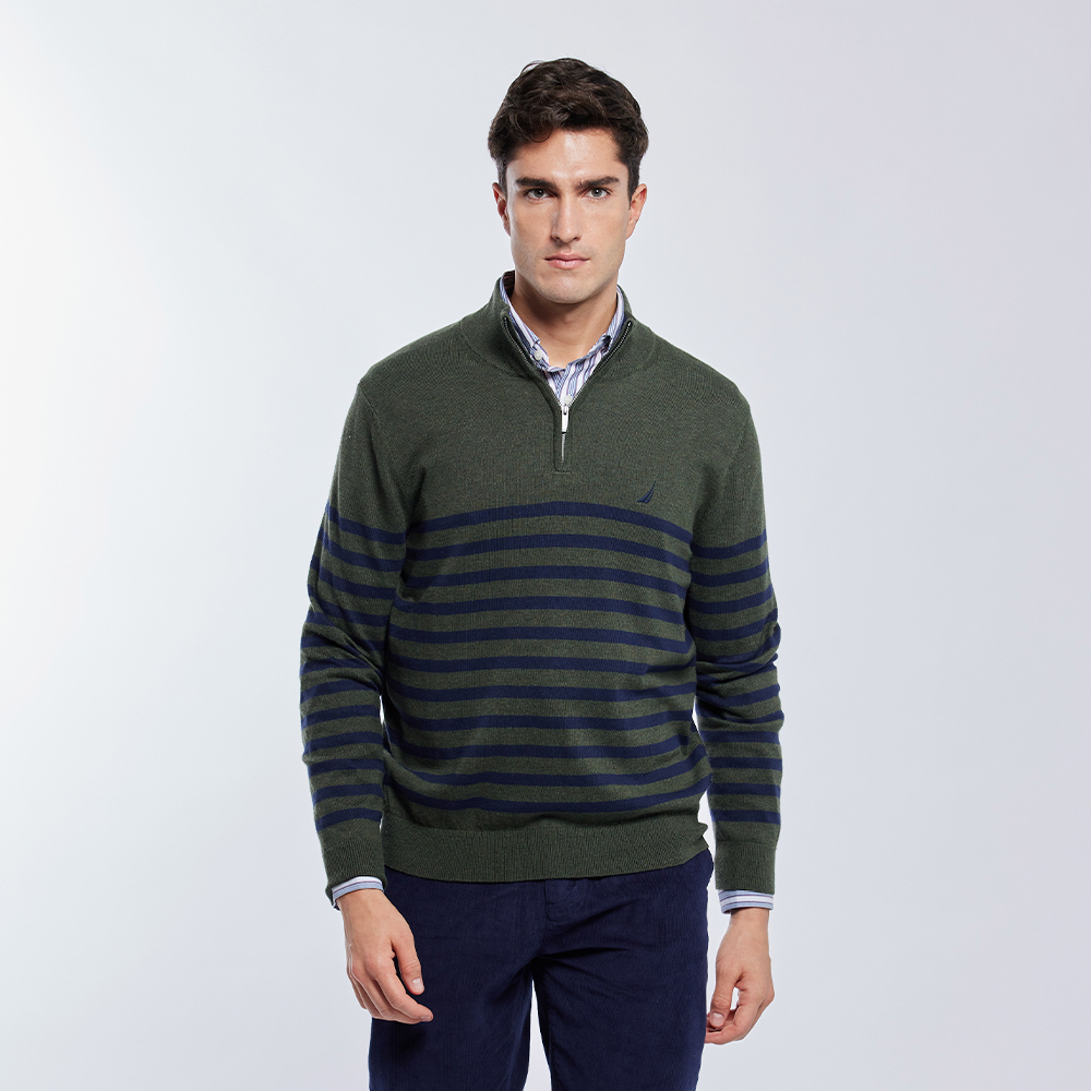 【NAUTICA】男裝 百搭條紋吸濕排汗長袖襯衫(白) 歷史價格詳細信息