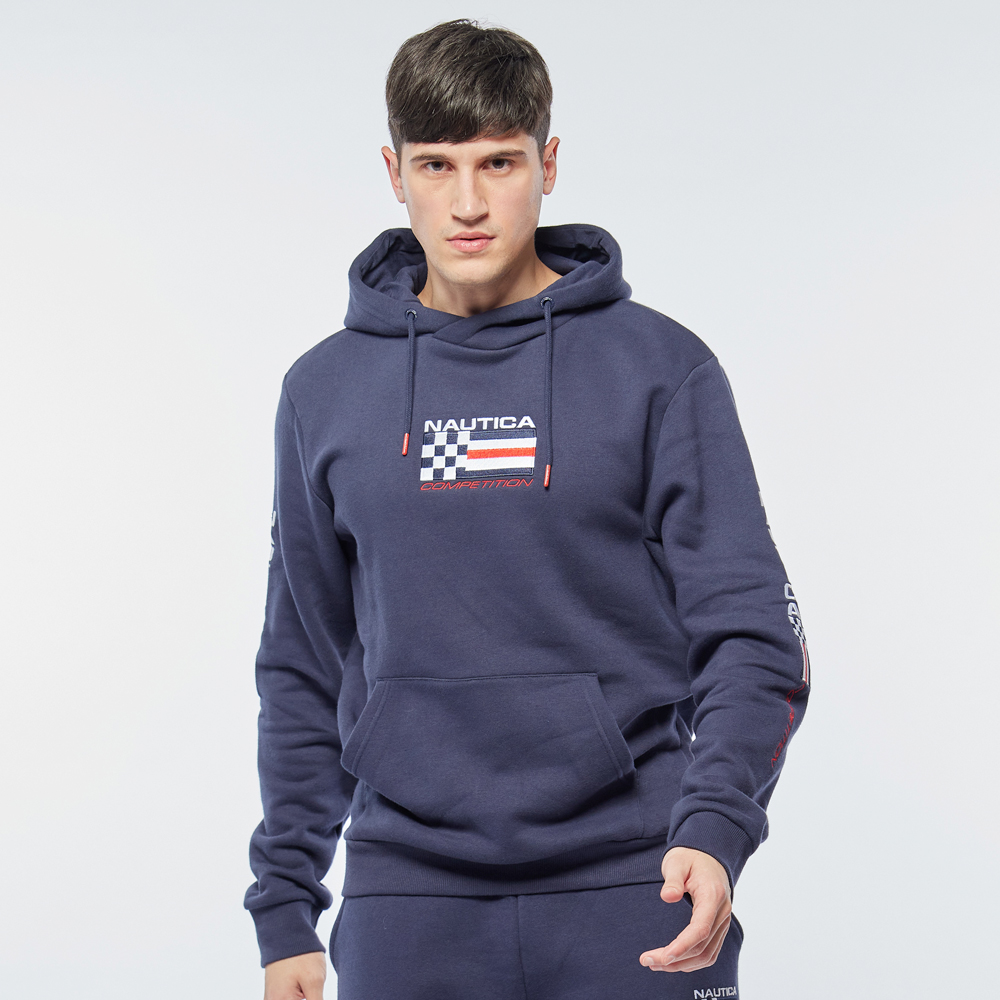 【NAUTICA】男裝　COMPETITION長條品牌LOGO休閒褲(藍) 歷史價格詳細信息
