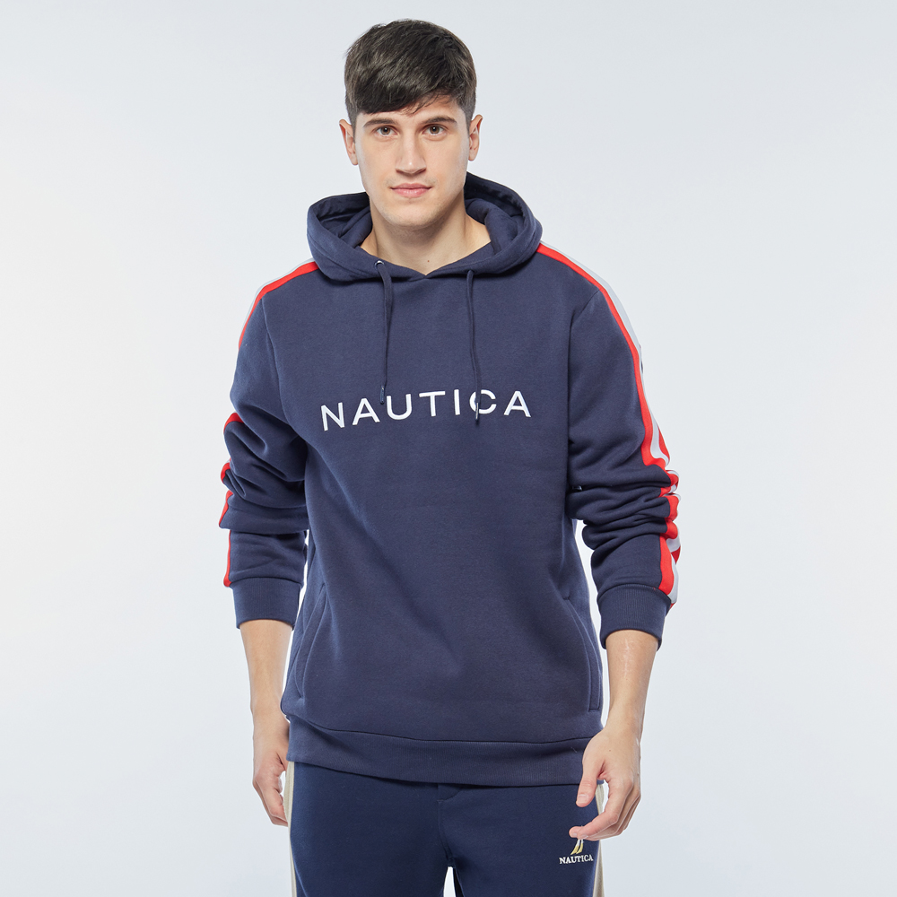 【NAUTICA】男裝 經典撞色條紋開襟短袖POLO衫(紅白) 歷史價格詳細信息