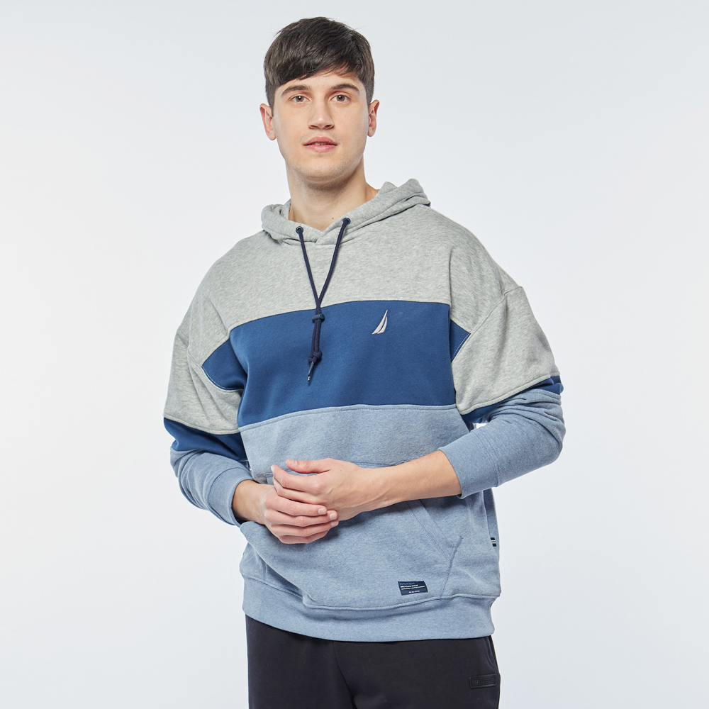 【NAUTICA】男裝 拼接造型吸濕排汗短袖POLO衫(深藍) 歷史價格詳細信息