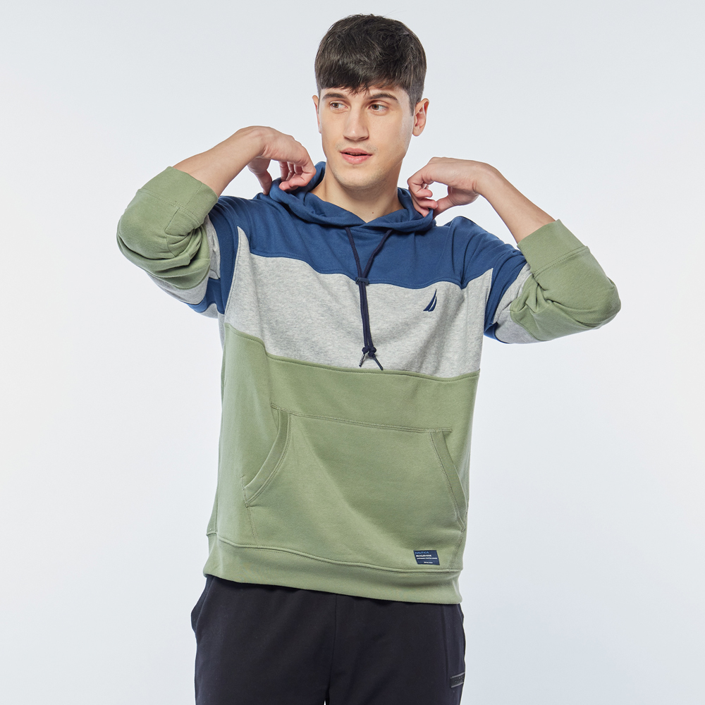 【NAUTICA】男裝 拼接造型吸濕排汗短袖POLO衫(深藍) 歷史價格詳細信息
