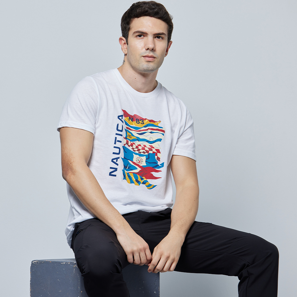 NAUTICA 風帆 男裝 純棉 短袖 素T 刺繡小LOGO上衣  黑色 / 深藍色 / 白色 歷史價格詳細信息