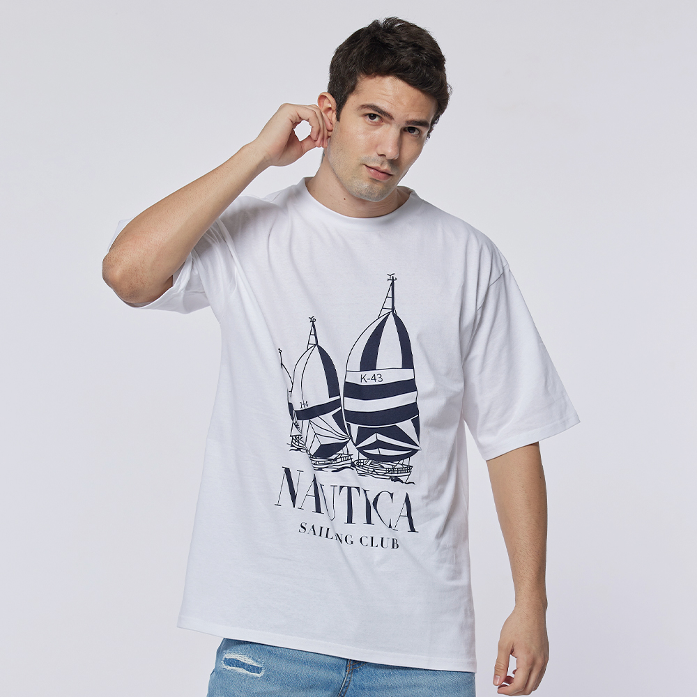 【NAUTICA】男裝潮流拼接休閒運動長褲(海軍藍) 歷史價格詳細信息