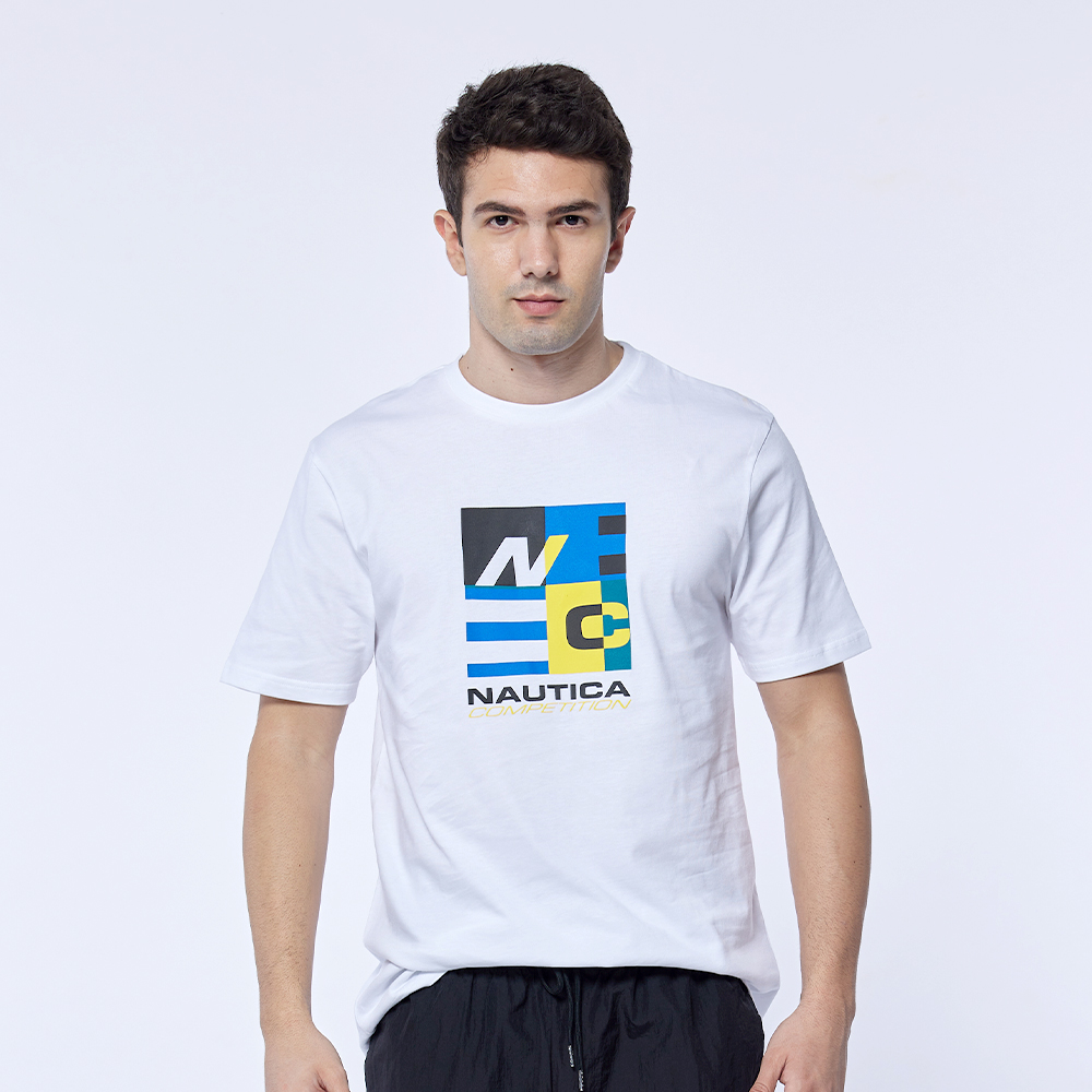【NAUTICA】男裝 COMPETITION吸濕排汗撞色拼接長袖T恤(寶藍) 歷史價格詳細信息