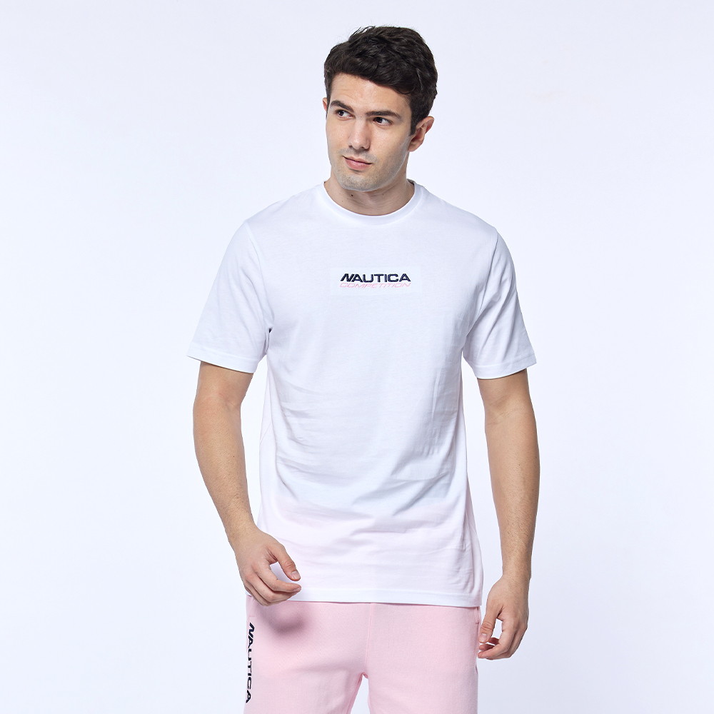 【NAUTICA】男裝 COMPETITION吸濕排汗撞色拼接長袖T恤(寶藍) 歷史價格詳細信息