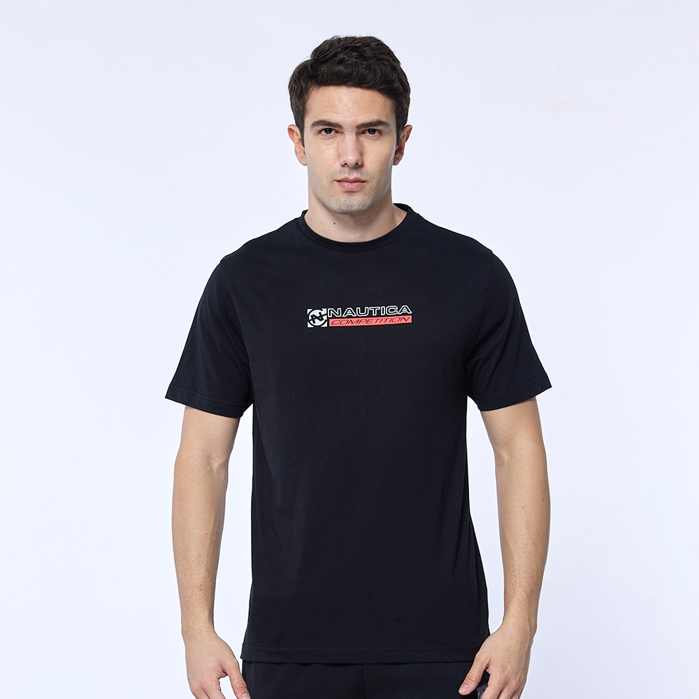 【NAUTICA】男裝 COMPETITION吸濕排汗撞色拼接長袖T恤(寶藍) 歷史價格詳細信息