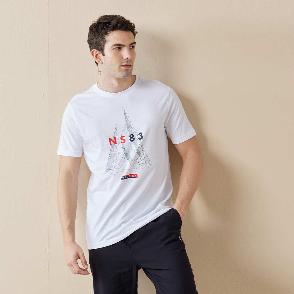 NAUTICA 風帆 男裝 純棉 短袖 素T 刺繡小LOGO上衣  黑色 / 深藍色 / 白色 歷史價格詳細信息