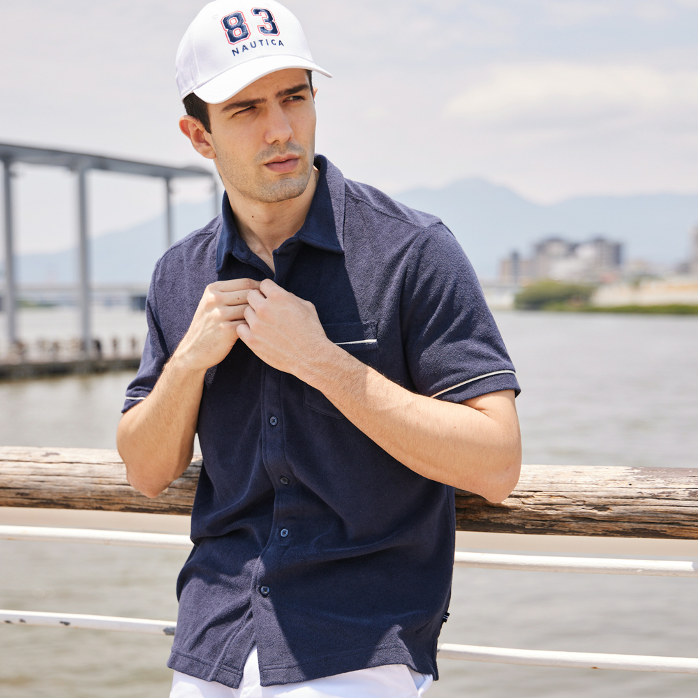 【NAUTICA】男裝 休閒運動風短袖POLO衫(灰色) 歷史價格詳細信息