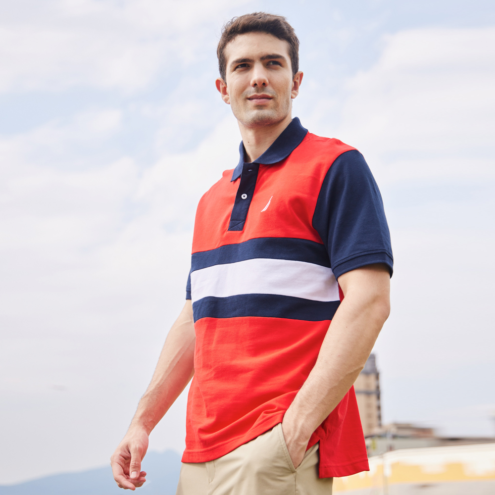 nautica 粉紅色白細紋長袖襯衫,尺寸:L,肩寬:47.5cm,純棉,少穿極新,降價大出清. 歷史價格詳細信息