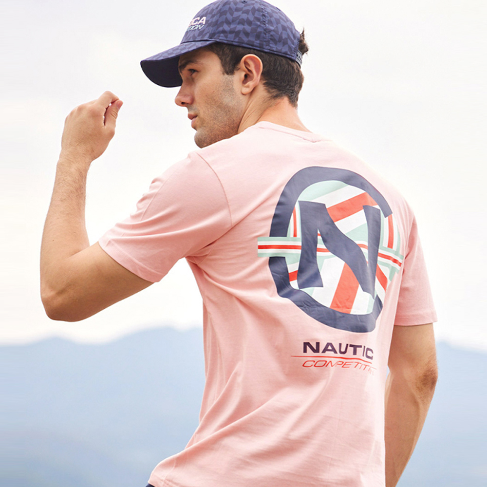 【NAUTICA】男裝 COMPETITION吸濕排汗撞色拼接長袖T恤(寶藍) 歷史價格詳細信息