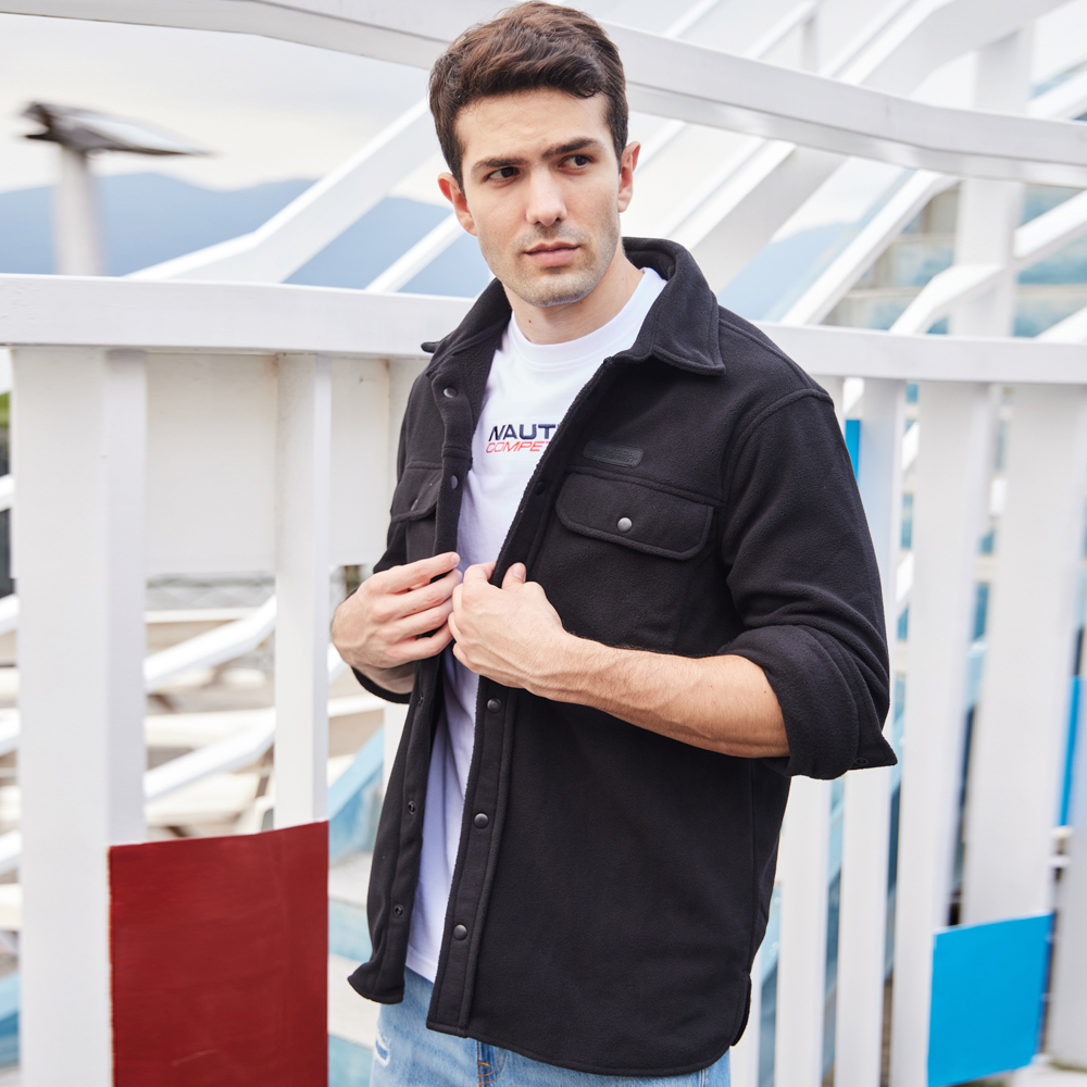 【NAUTICA】男裝 COMPETITION吸濕排汗撞色拼接長袖T恤(寶藍) 歷史價格詳細信息