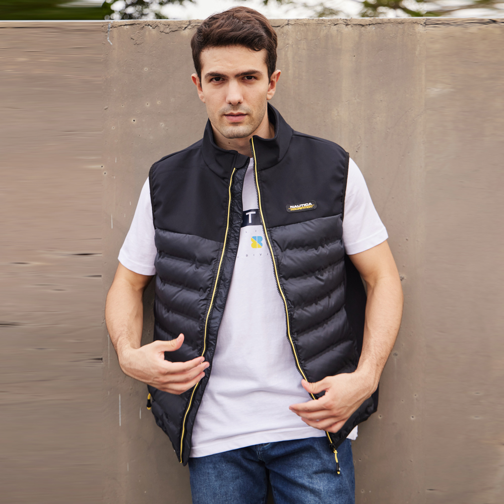 【NAUTICA】男裝 COMPETITION吸濕排汗撞色拼接長袖T恤(寶藍) 歷史價格詳細信息