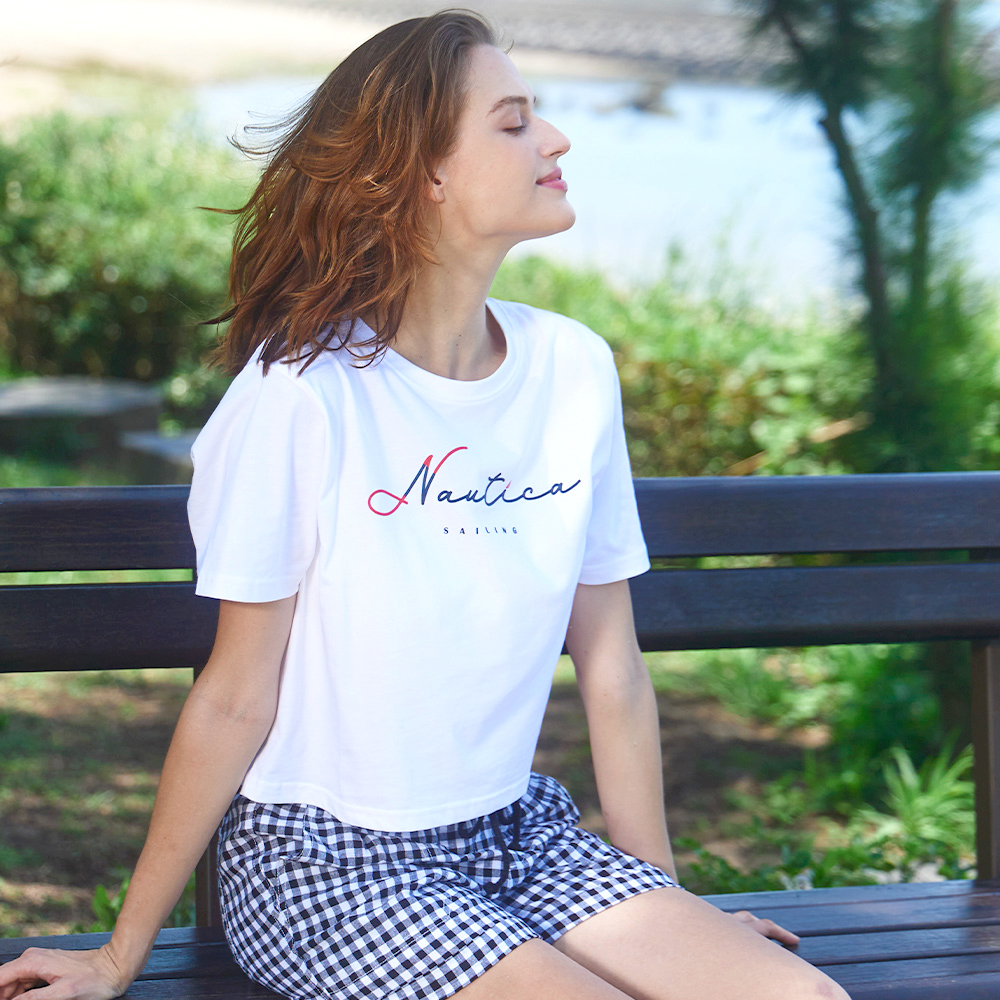【NAUTICA】女裝莫代爾V型開釦長袖T恤(深藍) 歷史價格詳細信息