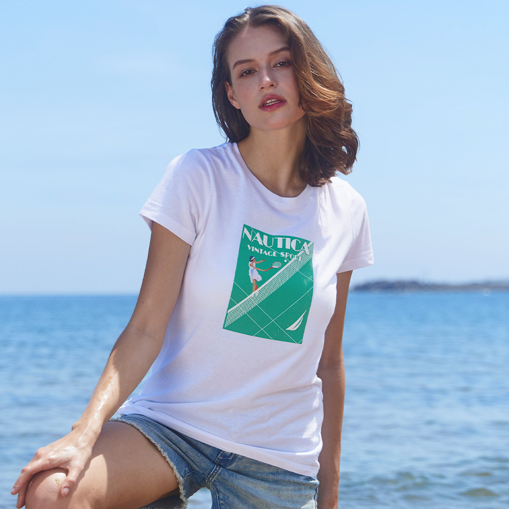 【NAUTICA】女裝圓領高腰剪裁長袖洋裝(粉色) 歷史價格詳細信息