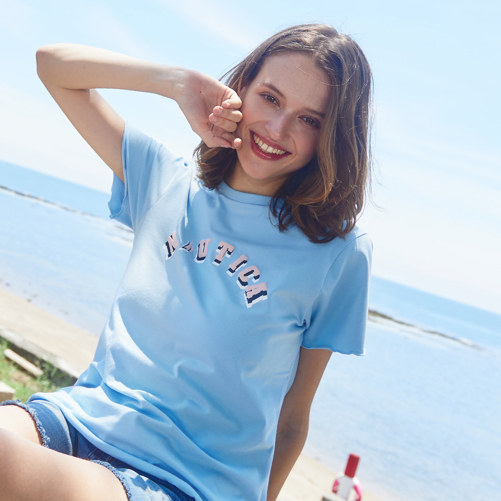 【NAUTICA】女裝莫代爾V型開釦長袖T恤(深藍) 歷史價格詳細信息