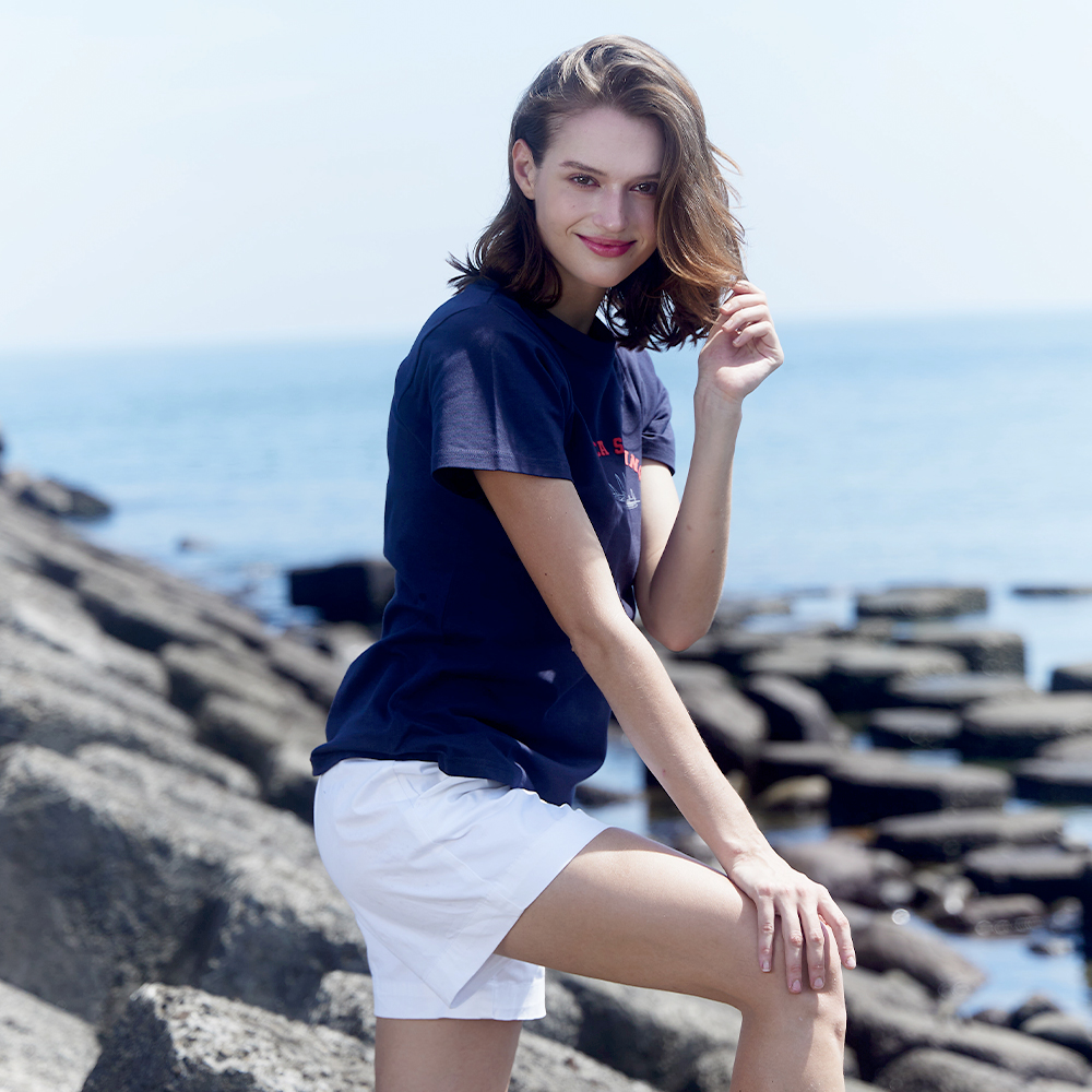 【NAUTICA】女裝 經典品牌LOGO刺繡短袖T恤(灰色) 歷史價格詳細信息