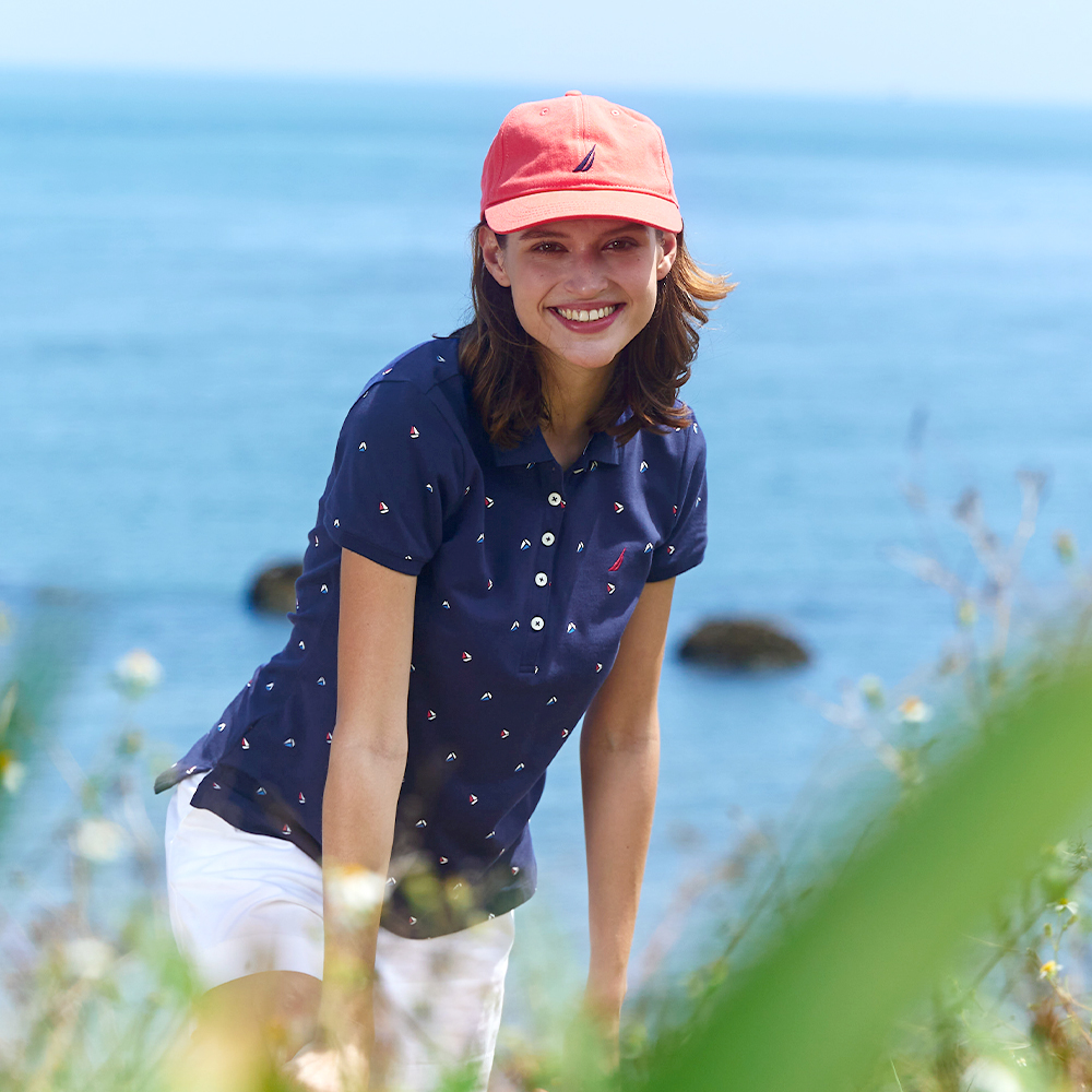 【NAUTICA】女裝 滿版帆船刺繡條紋短褲(藍色) 歷史價格詳細信息