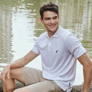 【NAUTICA】男裝 吸濕排汗簡約短袖襯衫(藍色) 歷史價格詳細信息
