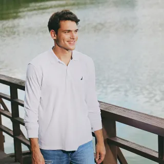 【NAUTICA】男裝 吸濕排汗簡約短袖襯衫(藍色) 歷史價格詳細信息