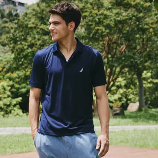 【NAUTICA】男裝 吸濕排汗簡約短袖襯衫(藍色) 歷史價格詳細信息