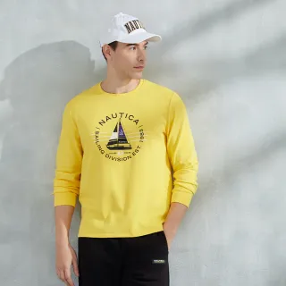 【NAUTICA】男裝 帆船圖騰印花長袖POLO衫(深藍) 歷史價格詳細信息