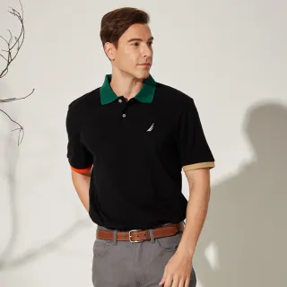 【NAUTICA】男裝 跳色拼接短袖POLO衫(深藍色) 歷史價格詳細信息