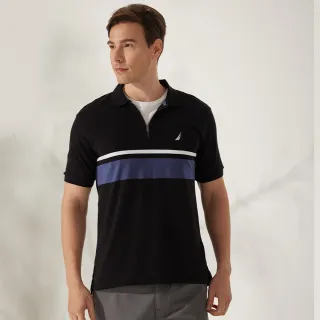 【NAUTICA】男裝 跳色拼接短袖POLO衫(深藍色) 歷史價格詳細信息