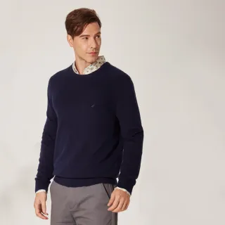 【NAUTICA】男裝簡約針織長袖帽T(海軍藍) 歷史價格詳細信息