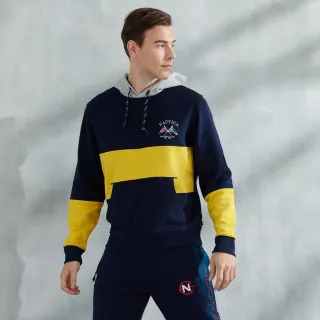 【NAUTICA】男裝 撞色拼接長袖連帽T恤(灰) 歷史價格詳細信息