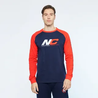 【NAUTICA】男裝　COMPETITION長條品牌LOGO休閒褲(藍) 歷史價格詳細信息