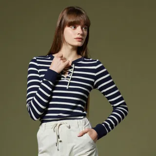【NAUTICA】女裝 撞色條紋針織衫(深藍) 價格比較,價格查詢,歷史價格詳細信息